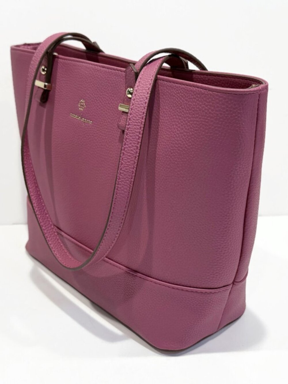 Nanette Lepore Pebbled Vegan Leather Tote Bag - Plumberry
